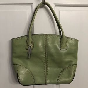 Fossil green leather purse